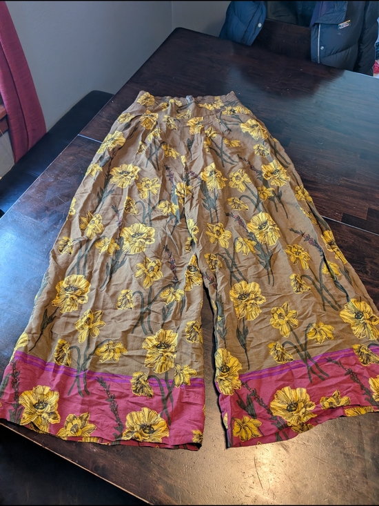 Maeve Pants - Maeve Terrace Floral Wide Leg Flowy Pants, Women's 10